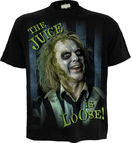 Spiral Beetlejuice 2 - Juice is Loose - Front Print T-Shirt Black