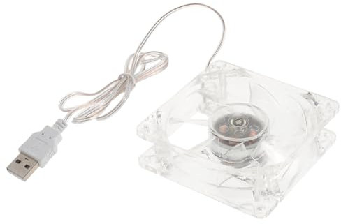 COLLBATH 8cm Acrylic Hamster Cage Fan Small Pet Cooling Fan for Summer Travel Outdoor Activities