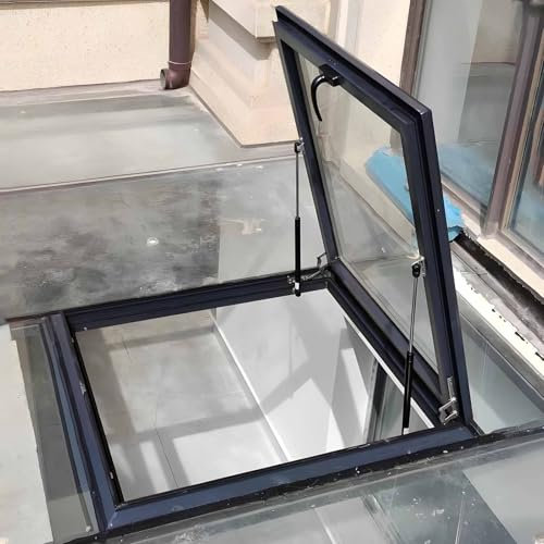 Dachfenster Für Häuser, Dachboden-Sonnenzimmer, Fenster Und Lichtschacht-Tür Für Keller, Deckel Für Kellerabgang/Sonnenzimmer/Ställe/Gartenhäuser(LxW:50x70cm(20x28in))