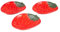 levandeo 3er Set Teller Erdbeere Keramik 16cm Erdbeerschale Sommer Obst Dekoschale Snackschale Tischdeko Servierschale Aufbewahrung Obstschale