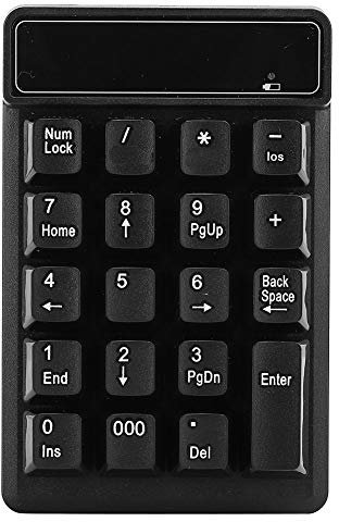 DriKou Bluetooth Numérico Keypad, Número portátil de 19Key inalámbrico con Miles de Clave de 10 m Conexión para la Entrada de Datos de la Oficina Profesionales de Contabilidad