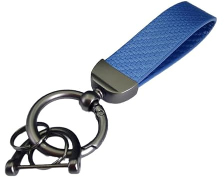 Auto Schlüsselanhänger für Audi Q2 Q3 Q7 S3 S4 RS3 S6 RS6 R8 TT TTS,Leder Schlüsselanhänger für Auto Schlüsselring Zubehör Unisex Schlüsselring zubehör,B/Blue