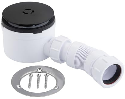 McAlpine 3 Pin Shower Trap + Flex Adaptor - Matt Black