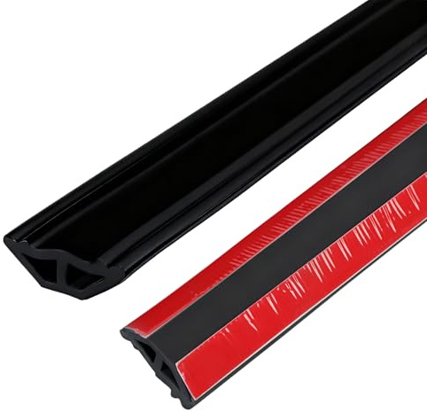 Flexibel Deckenleisten Selbstklebend Dreieck Zierleiste, Modernes Design TPE Wand Deko für Fliesenkanten Decken und Wandübergang, Für Wohnzimmer, Küche, Badezimmer, DIY Heimwerker (Schwarz - 3 m)