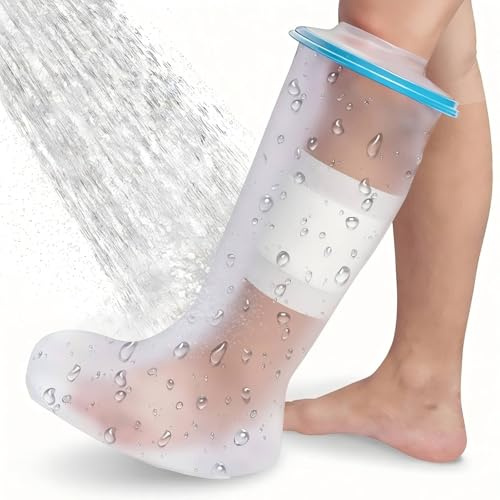 Mosmat Gipsschutz Wasserdicht Bein Duschschutz. 1 Stück Verbandschutz Wasserdicht zum Schutz Ihres Fußes und Beines für Erwachsene, hält verbände während des Badens sicher trocken und sauber.