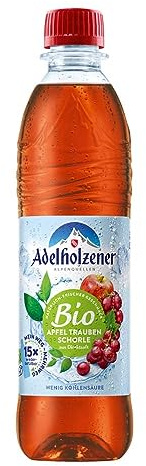 MEHRWEG Adelholzener Alpenquellen Apfel-Trauben-Schorle (500 ml) - Bio