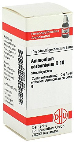 AMMONIUM CARBONICUM D 10 Glo 10 g