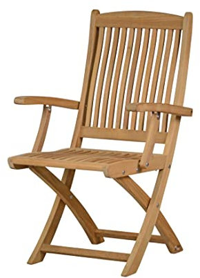 Kai Wiechmann Klappstuhl Holz Teak Balkonstuhl Gartenstuhl klappbar Premium wetterfest