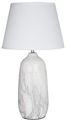 Premier Housewares Reading White Ceramic Table Lamp/Office Reading Lamp/ w25 x d25 x h46cm.