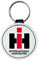 Bimaxx Leder Schlüsselanhänger | IHC Int. Harvester Logo | rund | weiß