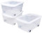 Ondis24 3x Kunststoffbox mit Deckel & Rollen, Rollbox 80L, Spielzeugkiste, Kiste stapelbar, Aufbewahrungsbox transparent