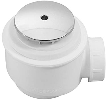 Sellon24® Dusche Ablaufgarnitur Siphon Alcaplast Ø 52mm ABS Chrom Abdeckung Duschablauf für die Duschwannen
