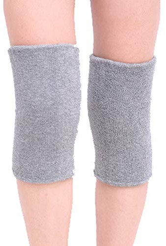 QUUPY 1 Pair Unisex Thermal Knee Support Sleeves Elastic Knee Warmers for Women Men Winter Soft Knees Pads for Running Hiking Cycling