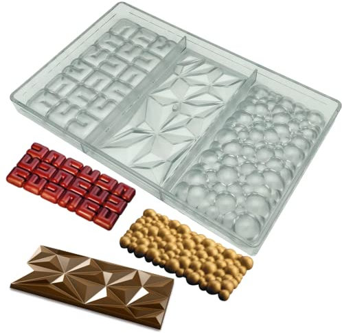 Goldbaking Schokoladenriegel Form 3 Arten von Zerkleinerungsformen, Protein- und Energie-Schokoladenformen