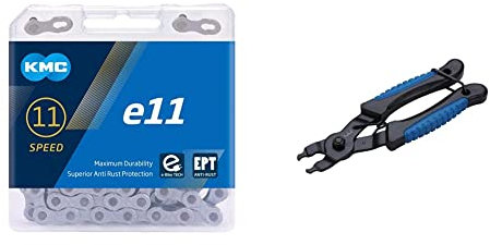 KMC e11 EPT eBike Kette, Silber, 136 Link & BBB Cycling LinkFix Kettengliedzange für Fahrräder, BTL-77