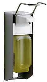 CWS | MediLine Universalspender | 0 |5 l | mit Edelstahl-Armhebel | einstellbare Dosierung (0 |9-1 |5 ml)
