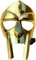 Mittelalter Gold Face Armor MF Doom Maske Eisen Stahl Gladiator Maske Rüstung Gothic Gesichtsmaske Helm Replik für Cosplay Kostüme Halloween