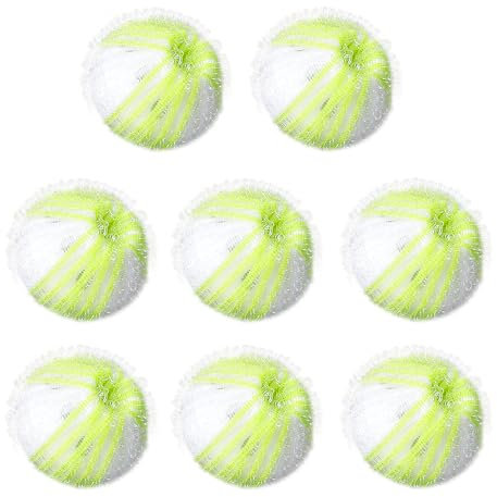 AiQInu 8 Pezzi Acchiappa Peli per Lavatrice, Cattura Peli Lavatrice Gatto/Cane, Palline per Lavatrice Riutilizzabile (Verde)