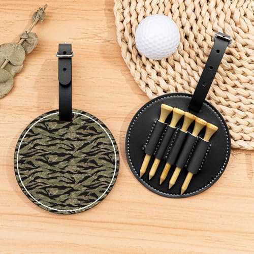 ZhanMg Schwarze Golftees Organizer Tasche - Vielseitige Tiger Stripe Camo Gürtelclip Tasche für Golf Tragen - Perfekter tragbarer Schutz auf dem Platz