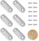 6 Pcs Flat Fixing Brackets,Flat Joining Plates,Stainless Steel Straight Brackets,Connecting Plates Perforated Metal Brace Bracket for Wood Fixing Flat Support Corner Repair Connector with 12 Screws