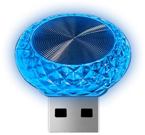 Euyehn Luci decorative per interni auto a LED USB - Luce d'atmosfera LED colorata USB - Luci USB LED universali per la decorazione 'auto, l'illuminazione