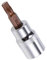 TA-VIGOR T30 x 3/8 x 48 mm Torx-Bit-Stecknuss, 3/8-Zoll-Antrieb x T30 CR-V-Schlüsselnuss, S2-Stahl, polierte Oberfläche