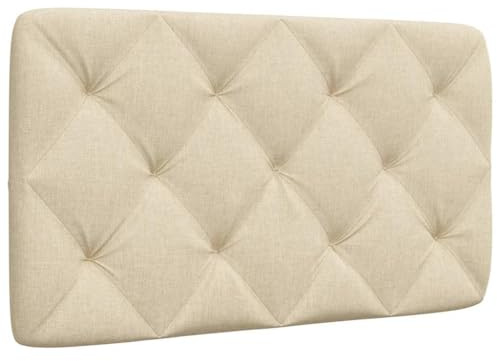 vidaXL Kopfteil-Kissen Creme 80 cm Stoff