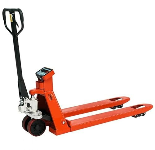 Schefer Gabelhubwagen 2500 Kg Gabellänge 1150 mm Polyurethan Tandem mit Waage und Drucker