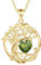 FANCIME Collier Pendentif Arbre de Vie Femme, Pendentif Arbre Plaqué Or 14K avec Pierres de Péridot, Bijou Cadeau Anniversaire pour Elle, Longueur de Chaîne : 40+5 cm