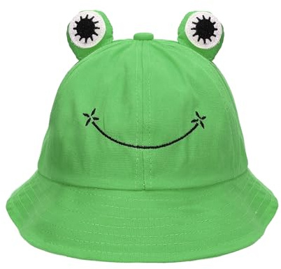 Meleager Fischerhut Frosch, Sonnenhut, Baumwolle Verstellbar, geeignet für Fasching und Sommer, Outdoor