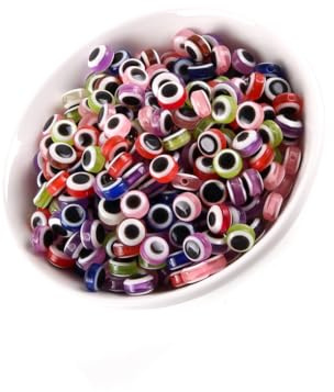ALCXAZS 100 Stück ovale Perlen aus Kunstharz, Abstandshalter, Modeschmuck, Perlen, selbstgemacht, zum Selbermachen, für Kunsthandwerk, Bastelzubehör