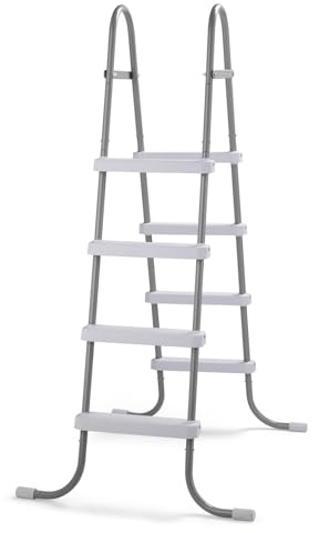 Bonnlo Swimming Pool Ladder, Ladder Steps for Above Ground Pools, 132cm/52 Inch Height, Non-Slip Metal Frame