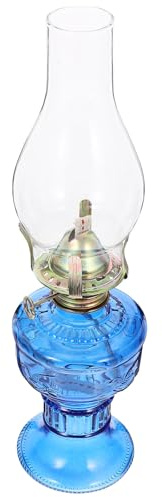 minkissy Vintage Öllampe aus Dickem Glas mit Klarem Design Praktische Petroleumlampe für Wohnzimmer und Küche Elegante Retro Dekoration im Festlichen Stil
