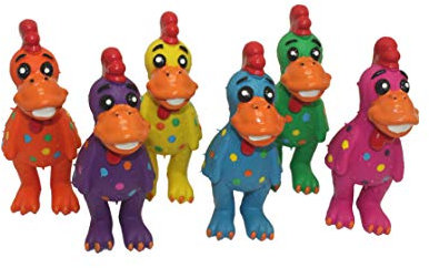 Multipet 's Mini Globken Hundespielzeug, Latex, Plüschfüllung, gepunktet, Huhn, 14 cm