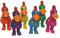 Multipet 's Mini Globken Hundespielzeug, Latex, Plüschfüllung, gepunktet, Huhn, 14 cm