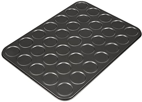 Guardini Scatola Regalo-Macarons, 1 Stampo Macarons+30 sac à poche+1 beccuccio per macarons+1 ricettario, Stampo in Acciaio con antiaderente, nero
