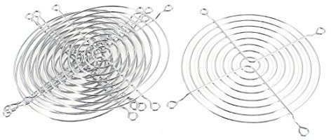 sourcing map 5pcs Argent Ton Grille Métallique Protecteur Protège-Doigts pour 120mm Ventilateur De Boîtier