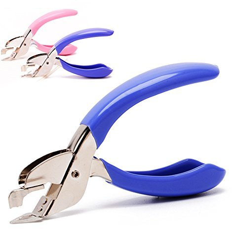 Staple Remover Steel Jaw and Head Stapler Puller Tweezers Style Remove Staple Tool Efficiently with Non-Slip Handle for Office School Home