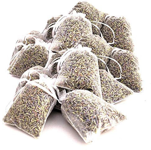 OLILLY Ernte 2024-25 x Lavendelsäckchen mit Lavendel aus der Provence - 250 g (Weiß, 25 Säckchen)