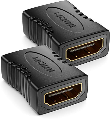 deleyCON HDMI Kupplung (HDMI Buchse auf HDMI Buchse) HDMI Verlängerung Verbinder FullHD 4K HDR ARC für TV Monitor Beamer PC Laptop Notebook PS4 PS5 Xbox, 2 Stück