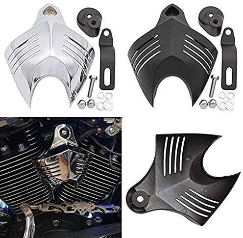 Motorrad Big Twin Horn Cover Cowbell für Harley Dyna Electra Glide Fatboy Softail (Chrom)
