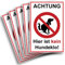 5 Stück Achtung hier ist kein Hundeklo Schild 20 x 30 cm aus stabiler PVC Hartschaumplatte 3mm keine Hundetoilette mit UV-Schutz von STROBO