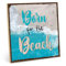 TypeStoff Holzschild mit Spruch – Beach – im Vintage-Look mit Zitat als Geschenk und Dekoration zum Thema Strand, Urlaub und Entspannung - HS-00743