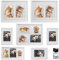 bomoe Bilderrahmen Collage 10x15 cm, 13x18 cm, 9x13 cm – 7x Mehrfach Bilderahmen Set Weiß Fotorahmen Holzbilderrahmen Bilderrahmen mit Passepartout, Fotorahmen aus Holz & Kunststoffglas Galeria