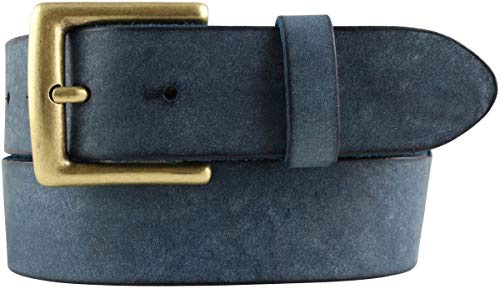 BELTINGER Gürtel mit altmessing Gürtelschnalle aus weichem Vollrindleder 4 cm | Jeans-Gürtel 40mm | Ledergürtel Vintage-Look