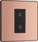 BG Electrical Secondary/Slave Single Touch Dimmer Light Switch, 2 Way, Screwless Front Plate, Evolve, Polished Copper, PCDCPTDS1B