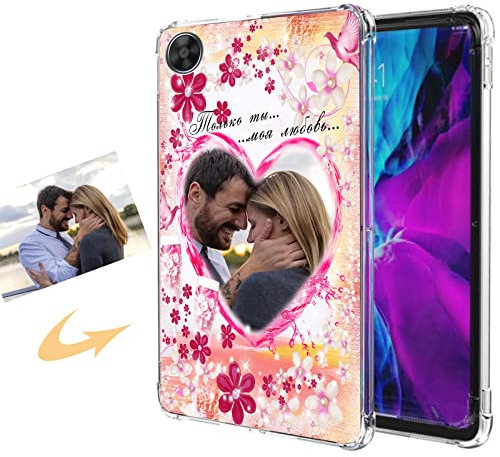 CXKJ Transparente Funda Personalizada para Honor Tablet X7 8.0,Diseño tu Foto Imagen o Texto Personaliza Carcasa,Silicone Ultradelgado Case Cover Protector Anti-arañazos Funda