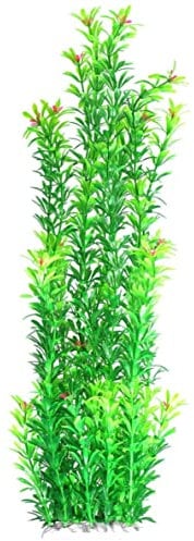 SunaOmni 50 cm Plantes d'aquarium Décorations d'aquarium Plante aquatique artificielle Aquarium Grandes plantes en plastique avec fleurs Faux plantes d'aquarium Décoration 50 cm