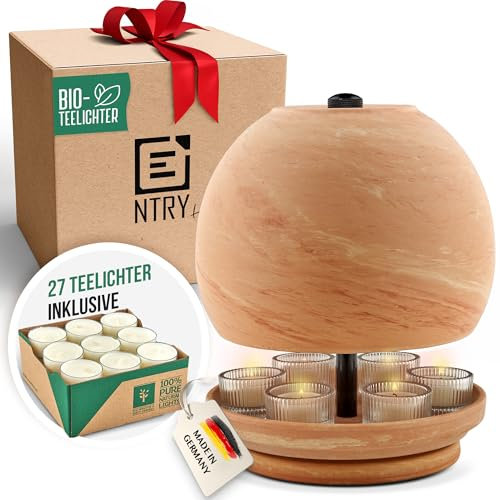 NTRY Home® CandleStove Teelichtofen - Stil Venus L Ø23 cm - Doppelwandig - Teelichtheizung - Kerzenofen - Tischofen - Tischheizung - Tischwärmer