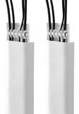 Laluky Lot de 2 colliers de fixation de câbles muraux auto-adhésifs efficaces, cache-câbles pouvant être peints, cache-câbles et système ti-rampant pour cacher les câbles, supports muraux et cordons